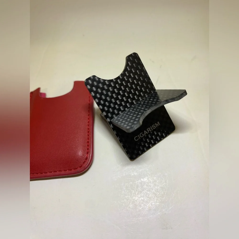 CIGARISM carbon fiber portable cigar stand with carry case